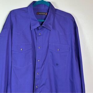 Roper Men's Vibrant Blue Button Down Shirt